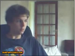 Cute blonde boy jerking off
